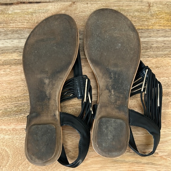 Black and Tan Sandals - Picture 3 of 5